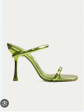 Simkhai Green Chrome Sandals "NEW"